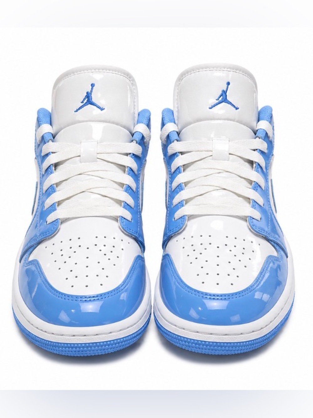 Air Jordan 1 Low Patent University Blue GS 6Y White Blue Sneakers